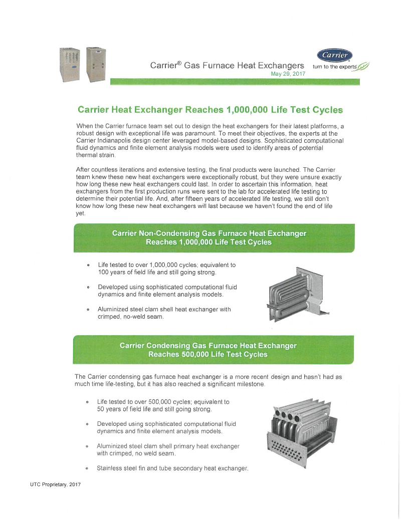 Carrier Heat Exchanger Test